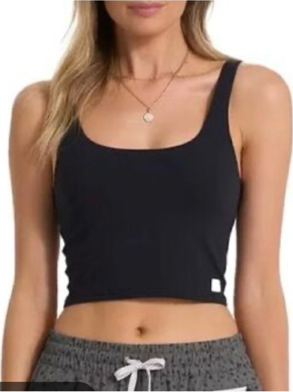 Vuori Cove Crop Tank Women’s Cropped Tank Color: Black, XS